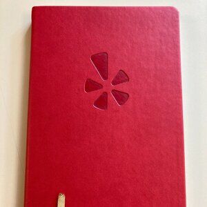 Castelli Red Leather Journal Notebook - Yelp Logo - Made in Italy (Brand New)
